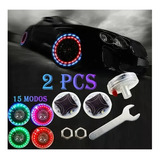 2 Piezas De Luces Led Solares Para Ruedas De Coche Y Moto