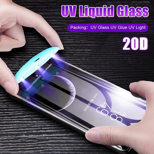 Lámina Vidrio Samsung S21 Ultra Pegamento Luz Uv