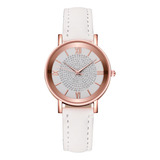 Reloj Gypsophila Reloj De Cuarzo A La Moda Para Mujer Color De La Correa Blanco Color Del Fondo Blanco