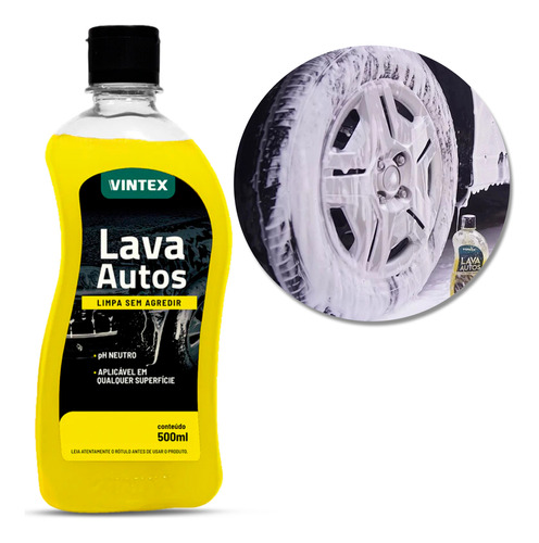 Shampoo Automotivo Lava Autos 500ml Ph Neutro Vintex