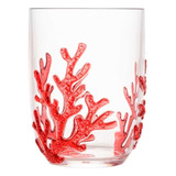 Copo Baixo Acrílico Coral Vermelho 465ml Bon Gourmet