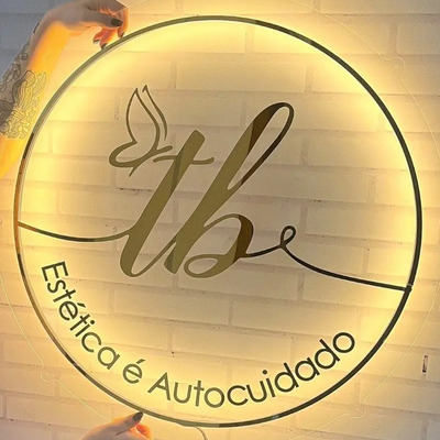 Painel Acrílico Iluminação Logomarca Personalizado 70x70 Cor Branco quente | Parcelamento sem juros