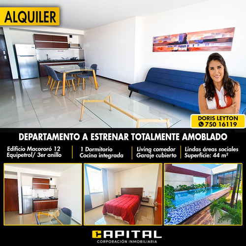 Edificio Macororo 12 Departamento Totalmente Amoblado Y Con Parqueo