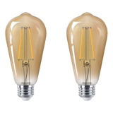 Foco Philips Tipo Vintage Led E26 2pack 120v 300lm 2000k 