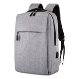 Mochila Urbana Notebook 15.6  Gris Carga Usb Antirrobo