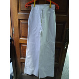 Pantalón Semi Oxford Blanco Retro Vintage 