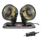 Ventilador De Doble Cabezal Universal Para Coche De 12 V