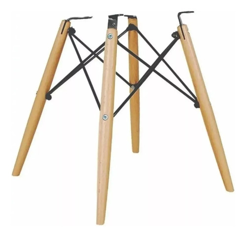 4 Bases Silla Eames Estilo, Comodidad Patas De Madera 