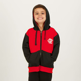 Jaqueta Flamengo Holographic Infantil Preto