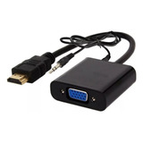 Adaptador Convertidor Hdmi A Vga Con Plug 3.5 + Cable Audio