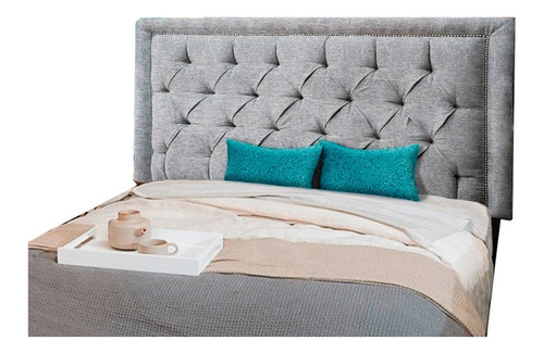 Muebles Cama Cabecera Jack Capitonada Queen Size