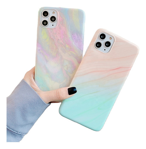 Funda Case Diseño Marmol Tpu Para iPhone 11 /pro/max Y 12