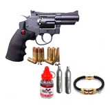Pistola Revolver Crosman Cartuchos Bbs Postas Snr357 Co2