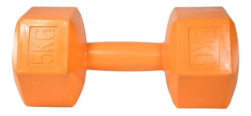 Par Halter 5kg Musculação Exercício Peso Sextavado Pvc