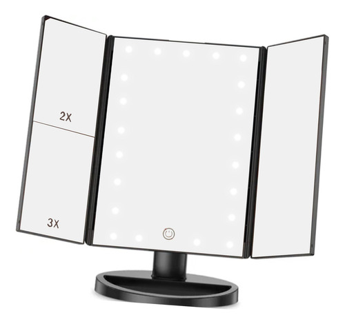 Cable De Datos Usb Negro De Tres Pliegues Led Vanity Mirror,