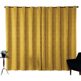 Cortina Sala Jacquard 4.00m X 2.60m Semi Blackout Requinte Cor Dourado