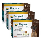 3 Simparic Antipulga Sarnas Para Cão De 40 Á 60 Kg 120mg 9cp