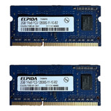 Memoria Ram Laptop 4gb (2x2gb) 1600mhz Sodimm Ddr3 Elpida