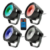 Kit 4 Luz De Palco Rítmico 40w Plug U Light Par Led Dj Dmxuv