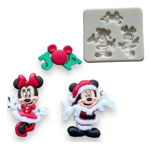 Molde Mickey Y Minnie Navidad