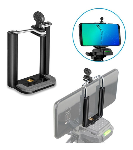 Soporte Adaptador De Celulares Para Tripode Y Monopod Baston Rosca