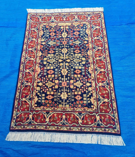 Belíssimo Tapete Oriental Tabriz Romeno - Assinado-1,22x0,81