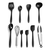 Set De 10 Utensilios De Cocina De Silicona Para Pinzas Y Esp