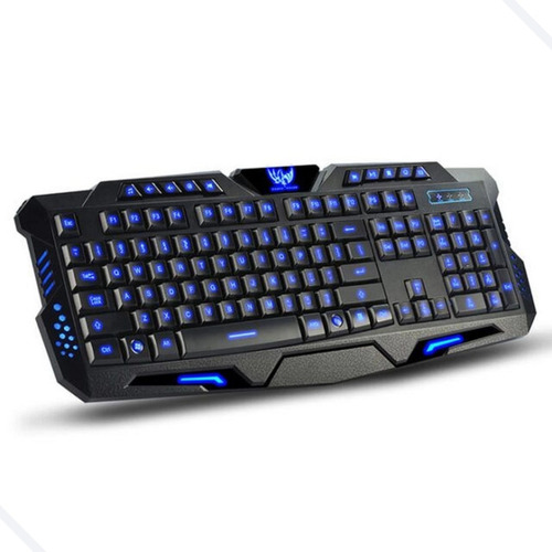 Teclado Gamer 3 Cores Led Retroiluminado Usb Pc Backlight