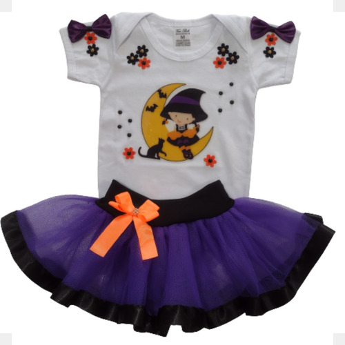 Conjunto Bebê Fantasminha Halloween Luxo. Menina Bruxinha