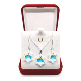 Conjunto Joyas De Plata Cristal Swarovksi® Edelweiss 