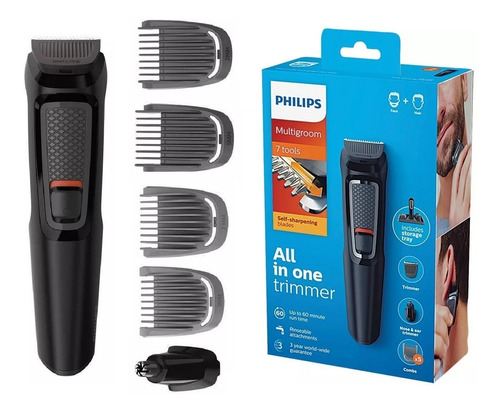 Barbeador Aparador Cortador Cabelo 6 Em 1 Philips Mg3711 Biv