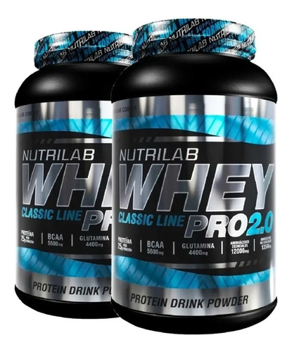Whey Pro 2.0 X 2kg Nutrilab Proteina (promo 2 Frascos)
