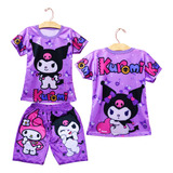 Playera Y Short De Kuromi Onegai Cinnamoroll My Melody