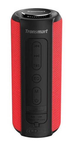 Parlante Bluetooth Tronsmart Element T6 Plus Tws Rojo Prem