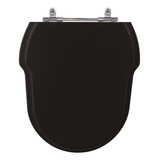 Assento Laqueado Hampton Preto Tampa Para Vaso Incepa  Mdf 