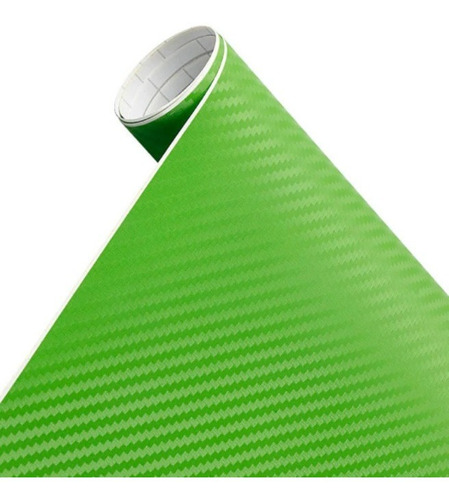 Vinyl Wrapping Fibra De Carbono 3d 1.52m X 1m Verde