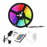 Kit Led Multicolor 5m Flexible Control Remoto Color De La Luz Rgb