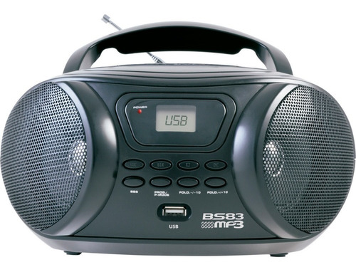 Som Portátil Boombox Bs83 Com Rádio Fm Aux Usb 3,4w Britânia