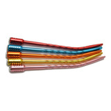 Bombilla Curva Larga X 50 Uds Aluminio Anodizado Colores!!