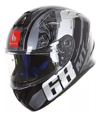 Casco  Mt Targo Pro Welcome F2 Gris Brillo Solo En Mg Bikes