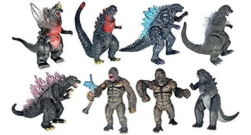 Muñeco Figura Acción Twcare 8 Piezas King Kong Vs Godzilla J