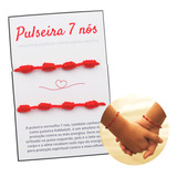 Kit 2 Pulseira Vermelha De Sete Nós Kabbalah P/afastar O Mal