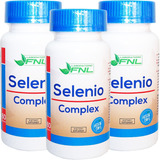 3x Selenio Complex 200 Mcg 60 Caps C/ Vit C, Magnesio Y Zinc