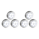 6pcs Led Sensor De Movimiento Luces Pir Luz Nocturna Inalámb