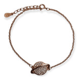 Pulsera Plata 925 Con Baño Rose Kl132- 30d