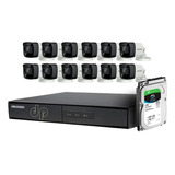 Kit Seguridad Hikvision Dvr 16 + 1tb + 12 Camara 1080p Cuota
