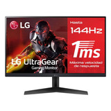 Monitor LG Ultragear 24 , 144hz, 1ms Freesync Premium, Negro