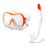 Set De Visor Y Tubo Snorkel Anaranjado Intex 55647