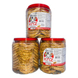 Kit Biscoito Cookies Misto Amendoim/gergelim Pote 420g X 3