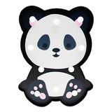 Lampara Oso Panda Led 3d Banco Negro Deco Hogar Bebe Niña  